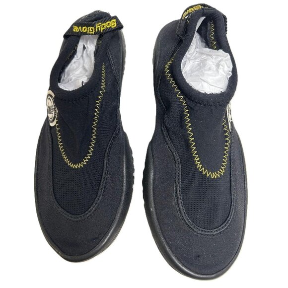 Body Glove Unisex Men Sz 7 or Women Sz 8, Water Shoes Slip On Black Yellow LAZER - Picture 1 of 4